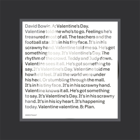 DAVID BOWIE - VALENTINE'S DAY [7' MAXI SINGLE] [수입] [LP/VINYL] 
